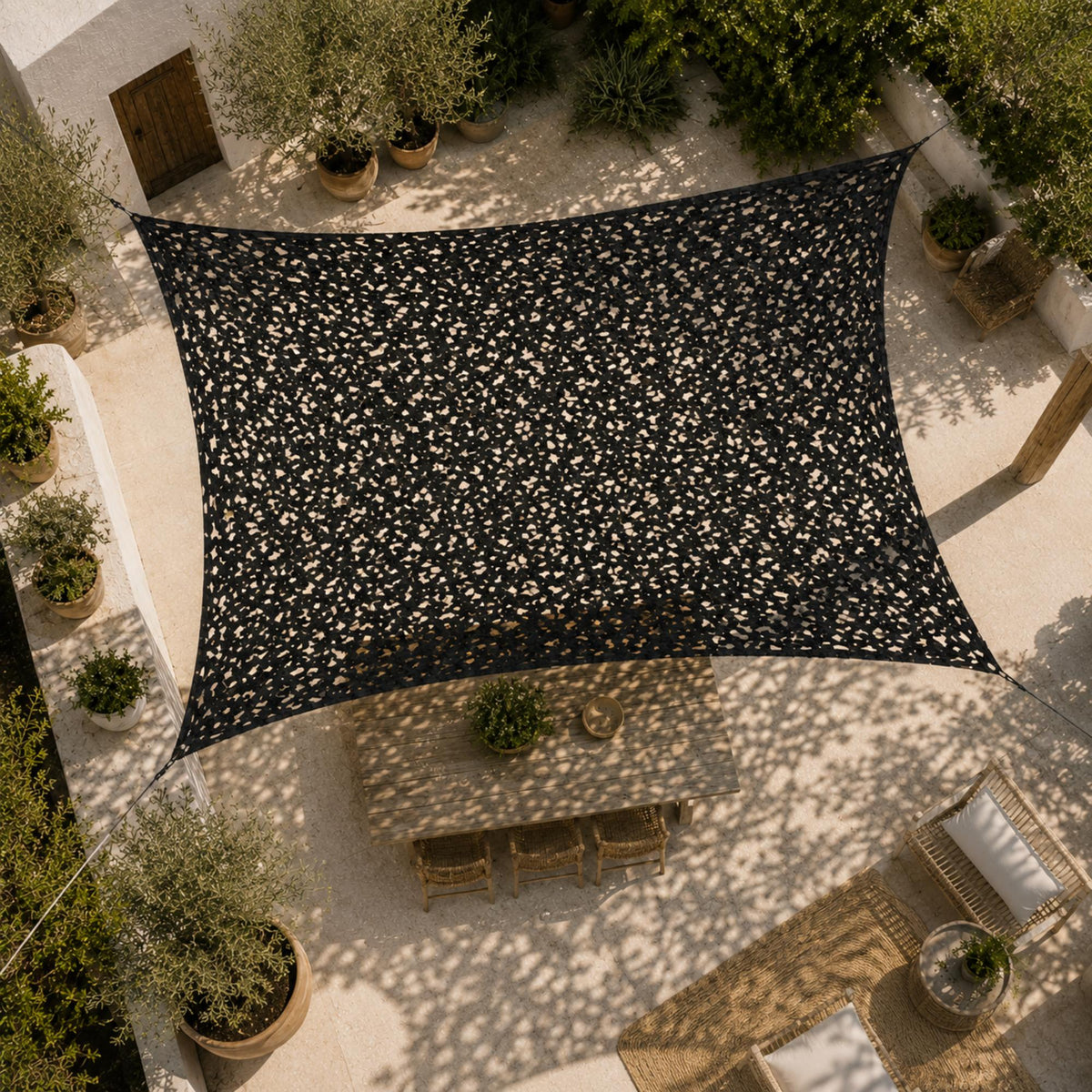 Filet de camouflage renforcé noir