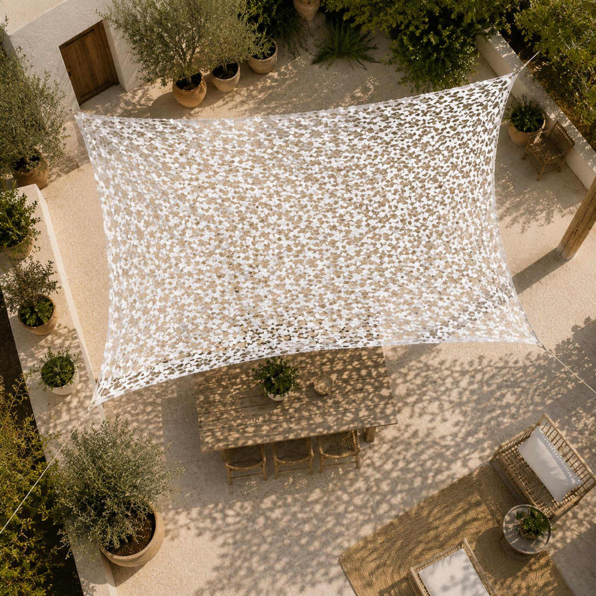 Filet de camouflage renforcé blanc