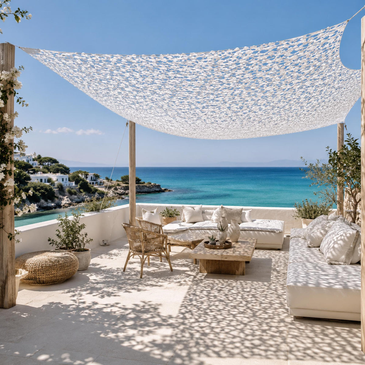 Filet de camouflage renforcé blanc